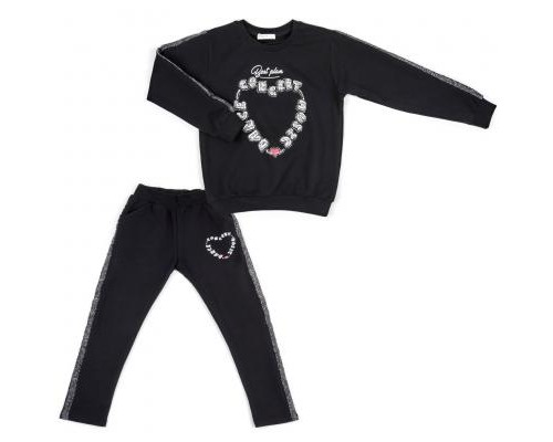 Набір дитячого одягу Breeze з срібними лампасами (12973-152G-black)