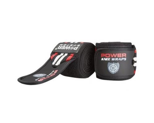 Бинт для спорту Power System Knee Wraps PS-3700 Red/Black (PS-3700_Red-Black)
