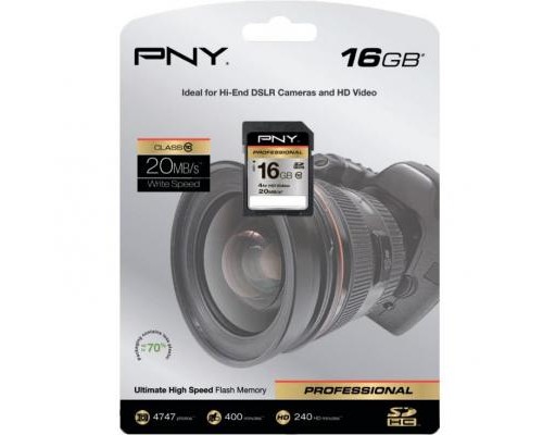 Карта пам'яті PNY flash 16GB SDHC class 10 (P-SDHC16G10-EF)