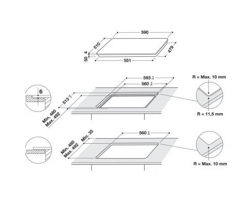 Варочна поверхня Whirlpool WFS0160NE