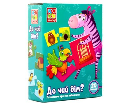 Розвиваюча іграшка Vladi Toys Де чий дім?, українська мова (VT1804-30) Розвиваюча іграшка Vladi Toys Де чий дім?, українська мова (VT1804-30)