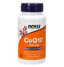 Антиоксидант Now Foods Коензим Q10 200 мг, CoQ10, 60 вегетаріанських капсул (NOW-03176)