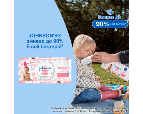 Дитячі вологі серветки Johnson’s baby Лагідна турбота 72 шт (3574661421810) Дитячі вологі серветки Johnson’s baby Лагідна турбота 72 шт (3574661421810)