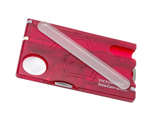 Ніж Victorinox SwissCard NailCare Transparent Red (0.7240.T)