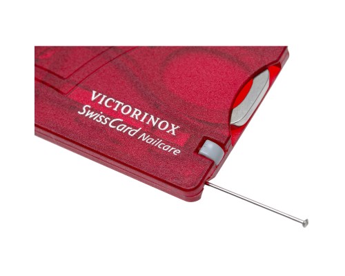 Ніж Victorinox SwissCard NailCare Transparent Red (0.7240.T)