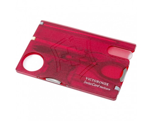 Ніж Victorinox SwissCard NailCare Transparent Red (0.7240.T)