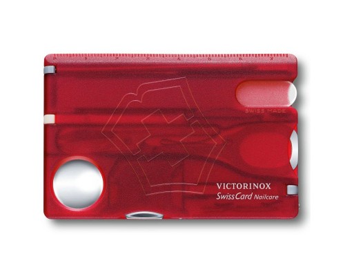 Ніж Victorinox SwissCard NailCare Transparent Red (0.7240.T)