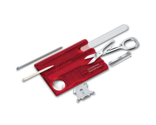 Ніж Victorinox SwissCard NailCare Transparent Red (0.7240.T)