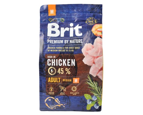 Сухий корм для собак Brit Premium Dog Adult M 3 кг (8595602526352)