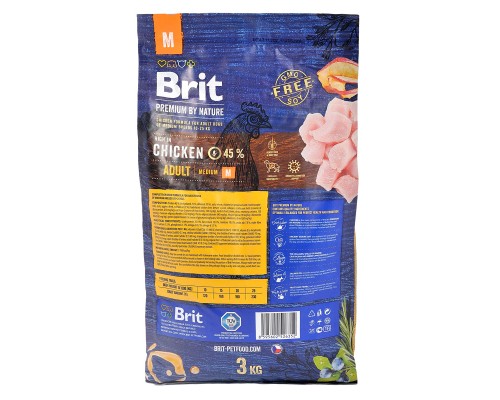 Сухий корм для собак Brit Premium Dog Adult M 3 кг (8595602526352)