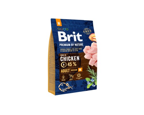 Сухий корм для собак Brit Premium Dog Adult M 3 кг (8595602526352)