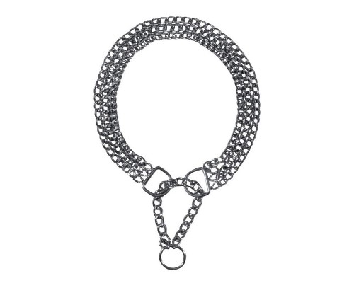 Нашийник для тварин Trixie трьохрядний хромований 65 см/2.5 мм (4011905022697)