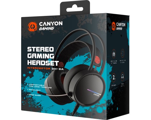 Навушники Canyon Interceptor GH-8A Black-Orange (CND-SGHS8A)