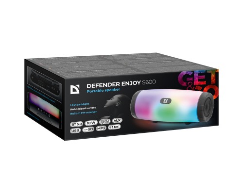 Акустична система Defender Enjoy S600 10Вт Light/FM/microSD/USB Black (65603) 