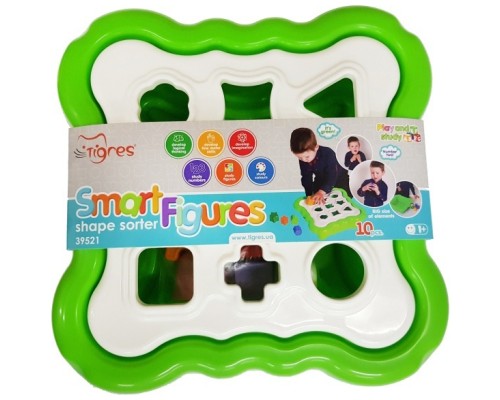Розвиваюча іграшка Tigres сортер Розумні фігурки 10 елементів (св.зелений) (39521)