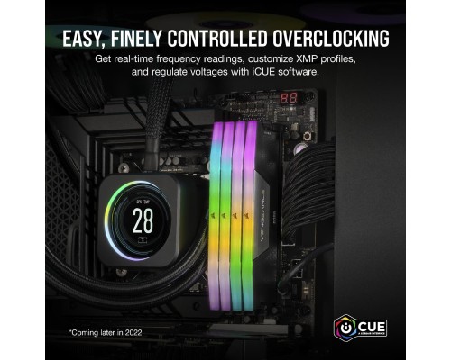 Модуль пам'яті для комп'ютера DDR5 32GB (2x16GB) 5200 MHz Vengeance RGB Corsair (CMH32GX5M2B5200Z40K)