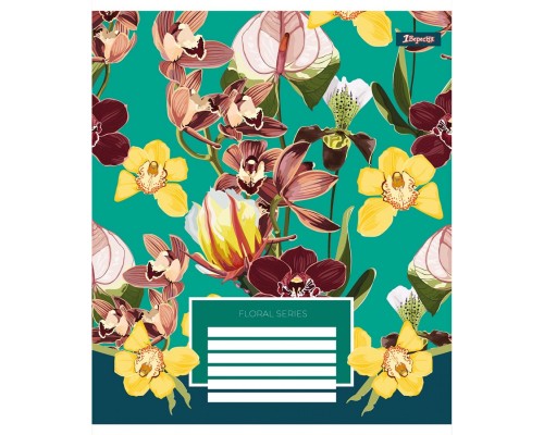 Зошит 1 вересня А5 Floral series 36 аркушів, клітинка (766402)