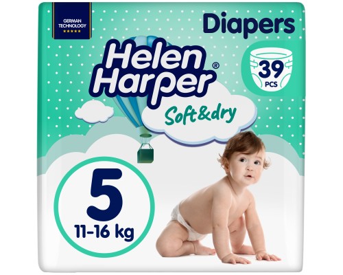 Підгузки Helen Harper Soft&Dry New Junior Розмір 5 (11-16 кг) 39 шт (2316778) Підгузки Helen Harper Soft&Dry New Junior Розмір 5 (11-16 кг) 39 шт (2316778)