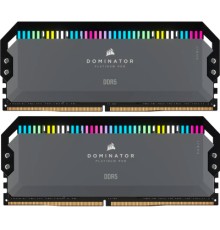 Модуль пам'яті для комп'ютера DDR5 64GB (2x32GB) 6000 MHz Dominator Platinum RGB Gray Corsair (CMT64GX5M2B6000Z30)