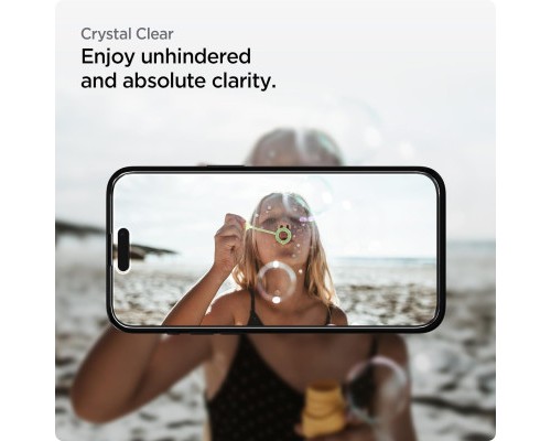 Скло захисне Spigen Apple iPhone 15 Pro Glas.tR AlignMaster FC Black (2P) (AGL06895)