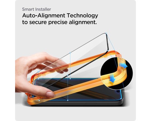 Скло захисне Spigen Apple iPhone 15 Pro Glas.tR AlignMaster FC Black (2P) (AGL06895)