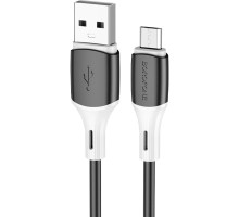 Дата кабель USB 2.0 AM to Micro 5P 1.0m BX79 2.4A Black BOROFONE (BX79MB)