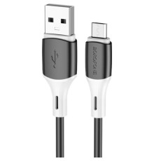 Дата кабель USB 2.0 AM to Micro 5P 1.0m BX79 2.4A Black BOROFONE (BX79MB)