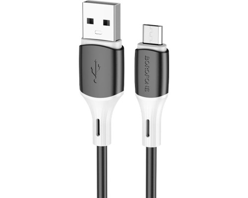 Дата кабель USB 2.0 AM to Micro 5P 1.0m BX79 2.4A Black BOROFONE (BX79MB)