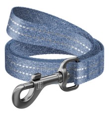 Повідок для собак WAUDOG Re-cotton світловідбивний M Ш 20 мм Д 500 см синій (401512)