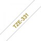 Стрічка для принтера етикеток UKRMARK B-T331P, ламінована, 12мм х 8м, gold on white, аналог TZe331 (900783)