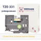 Стрічка для принтера етикеток UKRMARK B-T331P, ламінована, 12мм х 8м, gold on white, аналог TZe331 (900783)