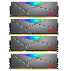 Модуль пам'яті для комп'ютера DDR4 64GB (4x16GB) 3600 MHz XPG Spectrix D50 RGB Tungsten ADATA (AX4U360016G18I-QCTG50)