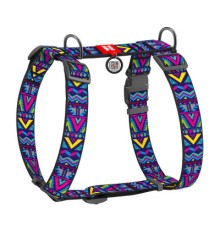 Шлея для собак WAUDOG Nylon анатомічна H-подібна з QR-паспортом 