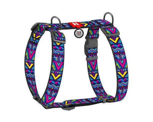 Шлея для собак WAUDOG Nylon анатомічна H-подібна з QR-паспортом 
