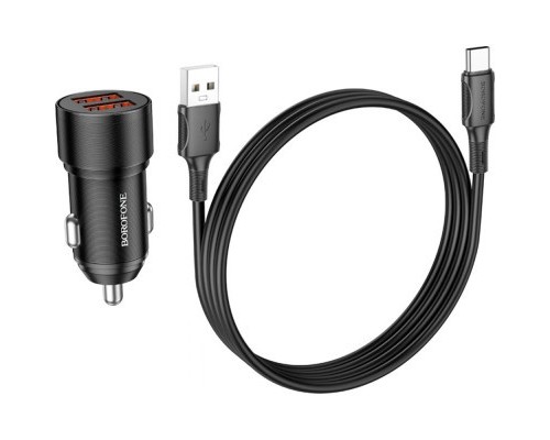 Зарядний пристрій BOROFONE BZ19B charger set (Type-C) 2 x USB Black (6941991101533)