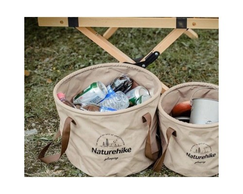 Відро складне Naturehike ПВХ NH20SJ040 20 л світло-коричневий (6927595764633)