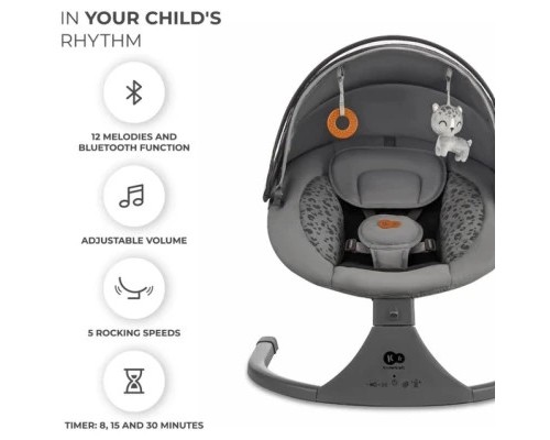 Крісло-гойдалка Kinderkraft Lumi 2 Dark Grey (5902533925025) Крісло-гойдалка Kinderkraft Lumi 2 Dark Grey (5902533925025)