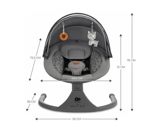 Крісло-гойдалка Kinderkraft Lumi 2 Dark Grey (5902533925025) Крісло-гойдалка Kinderkraft Lumi 2 Dark Grey (5902533925025)