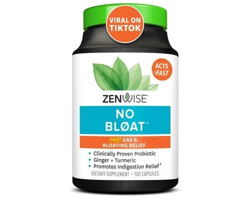 Пробіотики Zenwise Усунення здуття живота та газоутворення, NO BLOAT, 100 (ZNW72049)