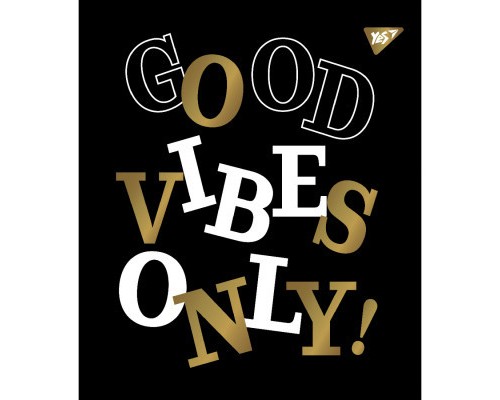 Зошит Yes А5 Good vibes 96 аркушів клітинка (766903)