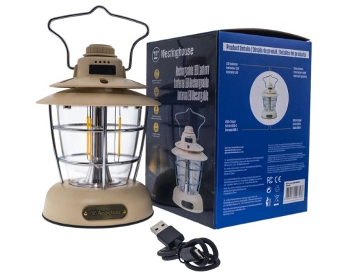 Ліхтар Westinghouse Retro 6W LED Filament WF241 Type-C з функцією Power Bank (WF241-CB) Ліхтар Westinghouse Retro 6W LED Filament WF241 Type-C з функцією Power Bank (WF241-CB)