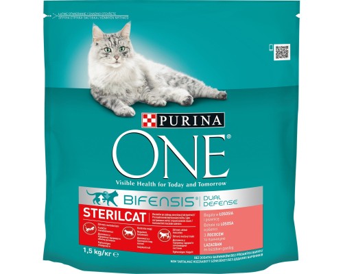 Сухий корм для кішок Purina One Sterilcat Для дорослих котів Після стерилізації З лососем 1.5 кг (8445290070913)