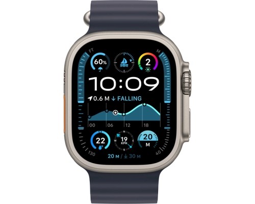 Смарт-годинник Apple Watch Ultra 2 2024 GPS + Cellular 49mm Natural Titanium Case with Navy Ocean Band (MX4D3UL/A)