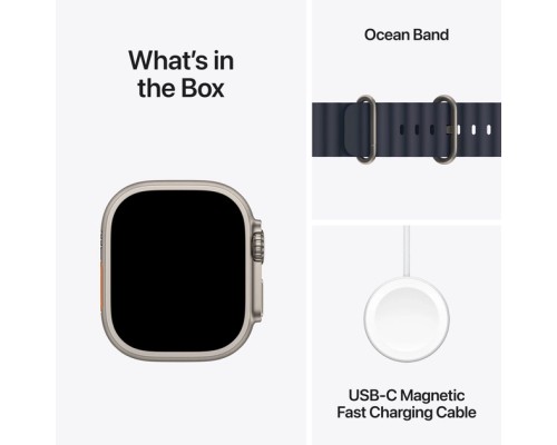 Смарт-годинник Apple Watch Ultra 2 2024 GPS + Cellular 49mm Natural Titanium Case with Navy Ocean Band (MX4D3UL/A)