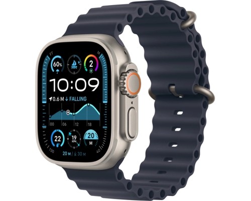 Смарт-годинник Apple Watch Ultra 2 2024 GPS + Cellular 49mm Natural Titanium Case with Navy Ocean Band (MX4D3UL/A)