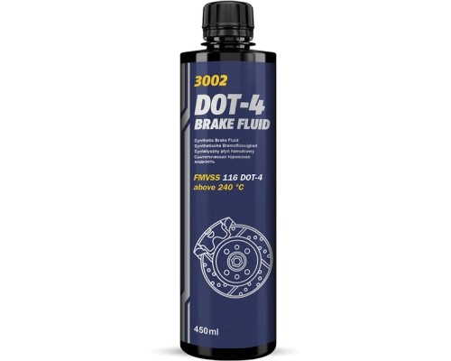 Гальмівна рідина Mannol DOT 4 0,45 л (MN3002-05)