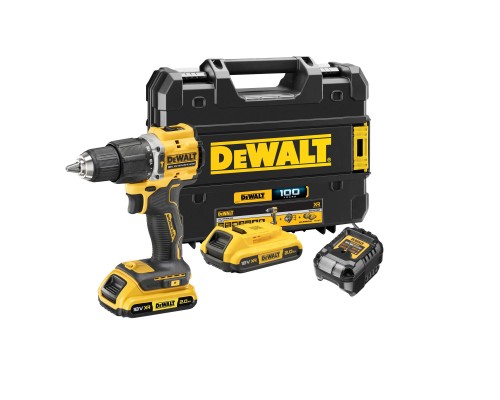 Шуруповерт DeWALT ударний XR Li-Ion 18 В 2 Ач, 68 Нм, 0-450/0-1650 об/хв, TSTAK (DCD100YD2T)