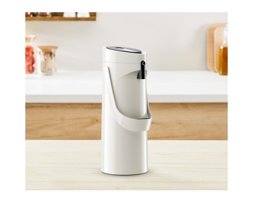 Термос Tefal Ponza Pump, 1.9л, пластик, скло, білий (K3140214)