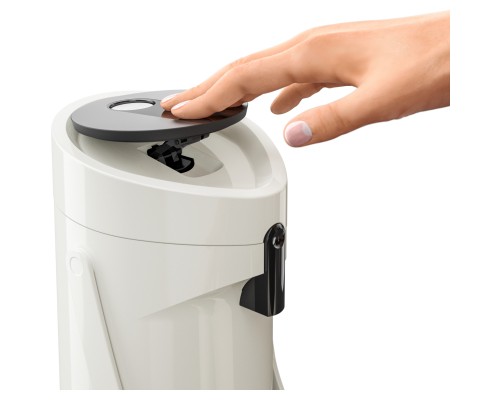 Термос Tefal Ponza Pump, 1.9л, пластик, скло, білий (K3140214)