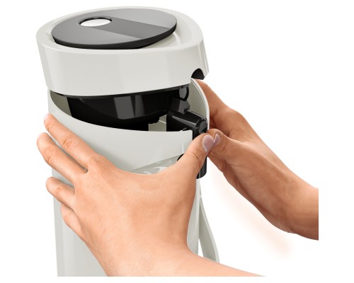 Термос Tefal Ponza Pump, 1.9л, пластик, скло, білий (K3140214)